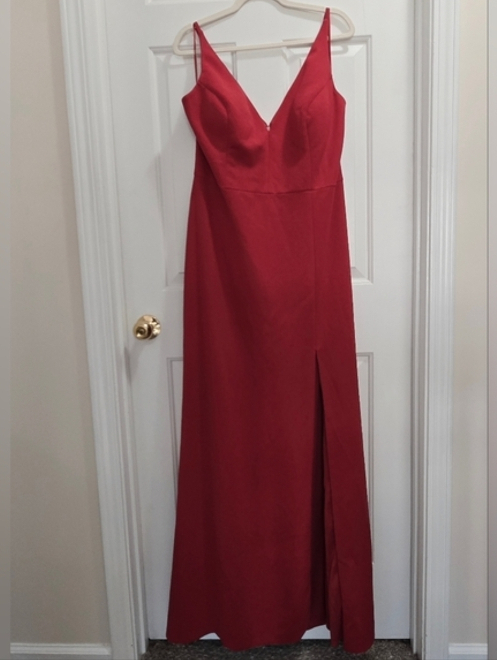 Anthropologie Stella Sleeveless V-Neck Lined Dress Red Xl NWT